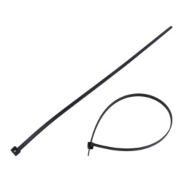 Colier de strângere; L: 460mm; W: 7,6mm; neagră; poliamidă; 535N
