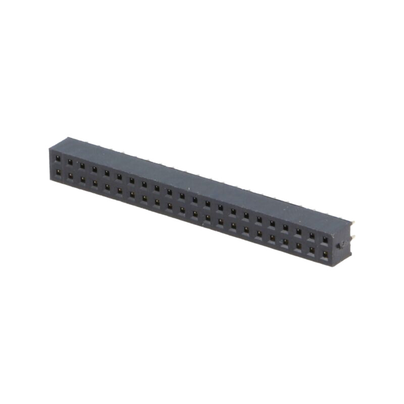 Conector: şiruri pini; soclu; mamă; PIN: 44; drept; 2mm; THT; 2x22
