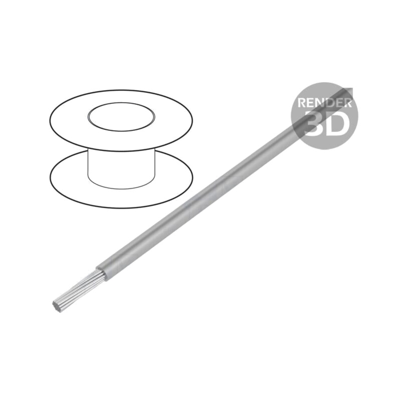Cablu; ÖLFLEX® HEAT 180 SiF A; 1x1mm2; litat; Cu; silicon; gri