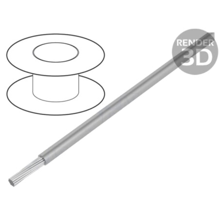 Cablu; ÖLFLEX® HEAT 180 SiF A; 1x1mm2; litat; Cu; silicon; gri
