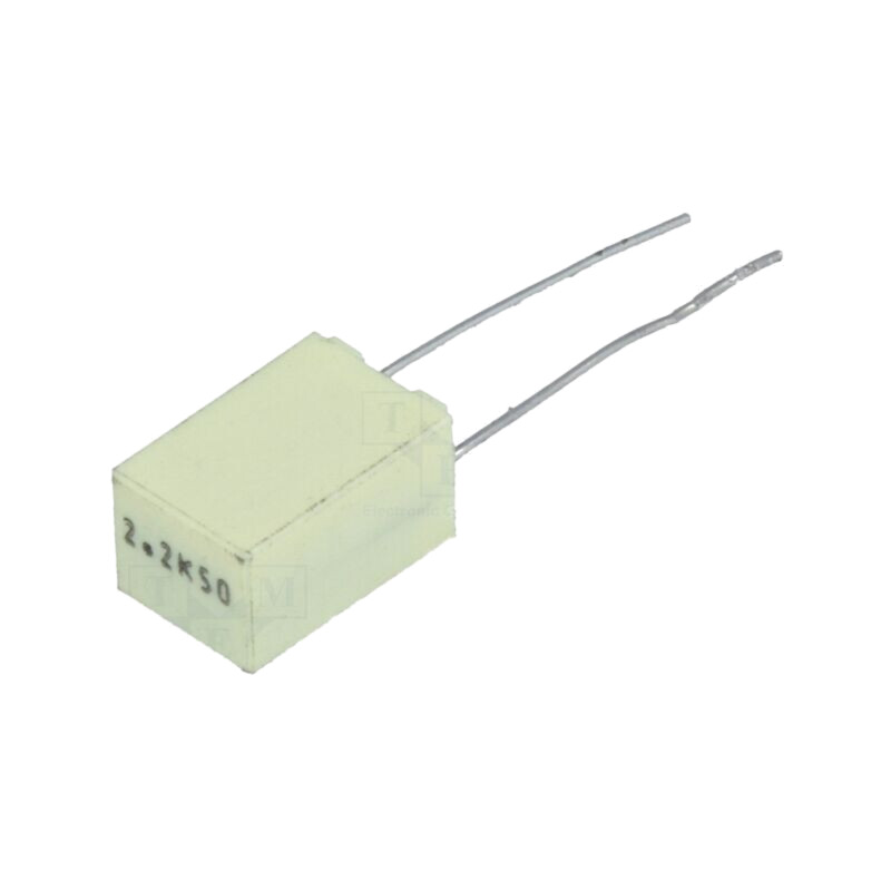 Condensator: cu poliester; 2,2uF; 30VAC; 50VDC; 5mm; ±5%; -55÷105°C