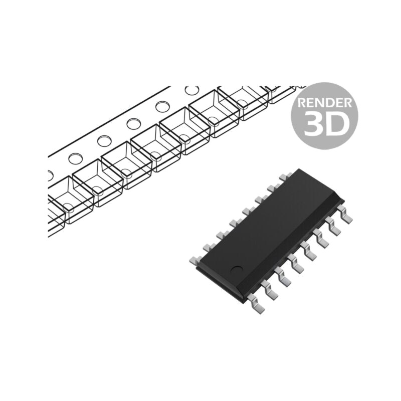 IC: digital; multiplexor,inversor; Ch: 4; CMOS; SMD; SOIC16; LCX IC: digital; multiplexor,inversor; Ch: 4; CMOS; SMD; SOIC16; LCX