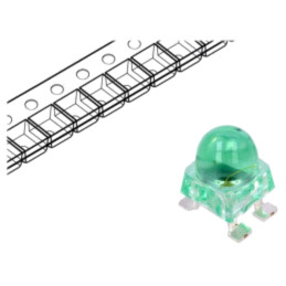 LED; SMD; verde; 9300÷21000mcd; 4,2x4,2x6,5mm; 30°; 20mA; 114mW
