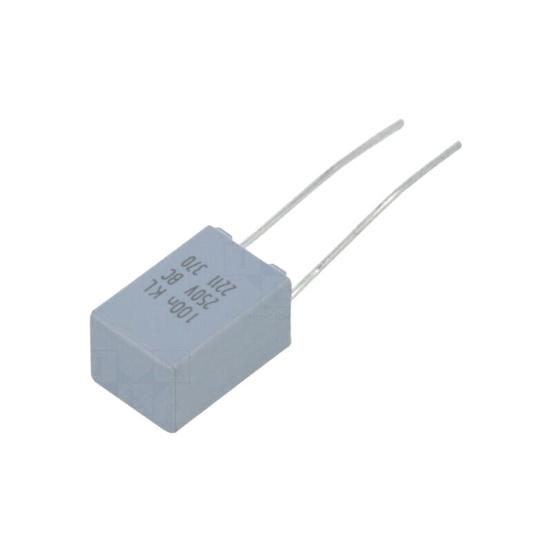 Condensator: cu polipropilenă; 100nF; THT; ±10%; 5mm; 250VDC Condensator: cu polipropilenă; 100nF; THT; ±10%; 5mm; 250VDC