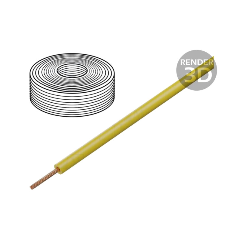 Cablu; H07Z-K; litat; Cu; 1,5mm2; LSZH; galben; 450V,750V; 100m