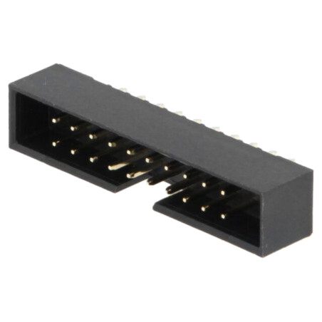 Conector: IDC; soclu; tată; PIN: 20; drept; THT; aurit; 2mm; neagră