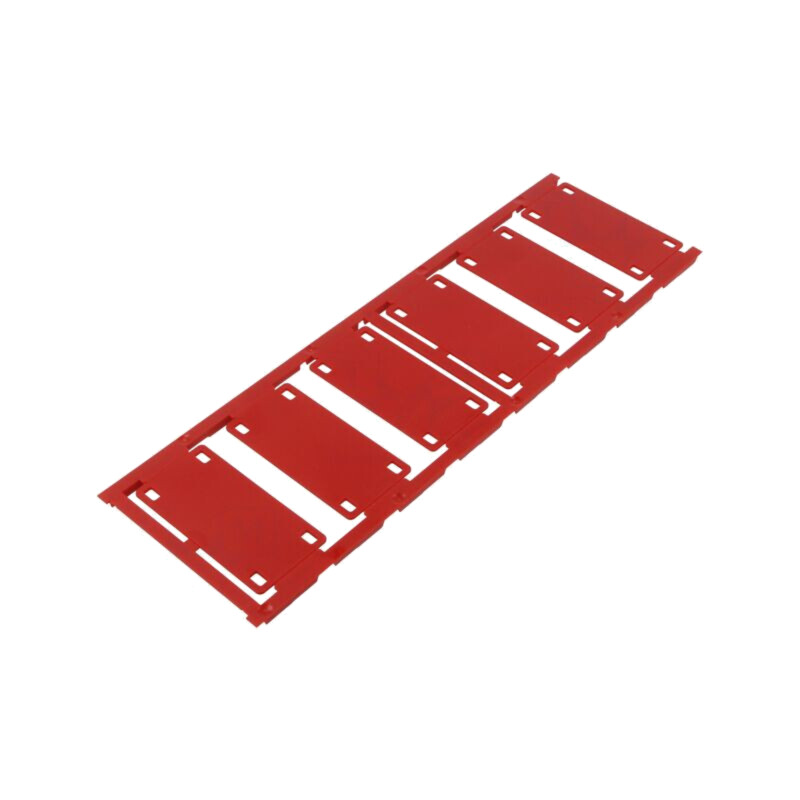Etichetă; 7÷40mm; poliamidă 66; roşie; -40÷100°C; UL94V-2; H: 60mm