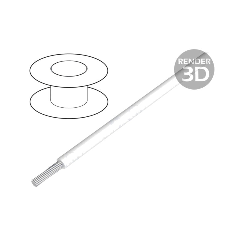 Cablu; ÖLFLEX® HEAT 180 SiF A; 1x0,75mm2; litat; Cu; silicon; alb