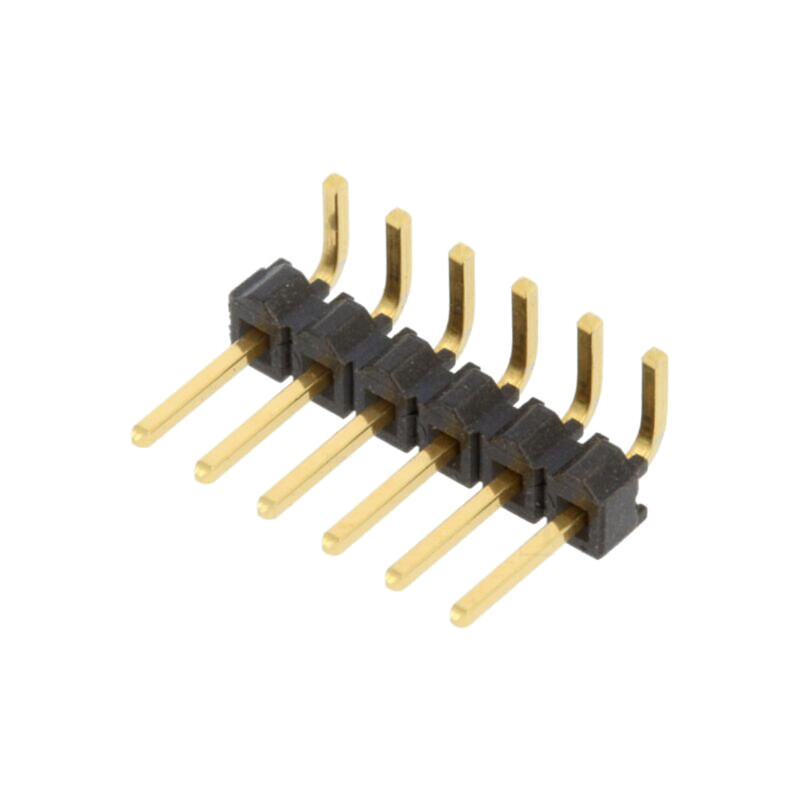 Conector: şiruri pini; şir pini; tată; PIN: 6; în unghi 90°; 2,54mm Conector: şiruri pini; şir pini; tată; PIN: 6; în unghi 90°; 2,54mm