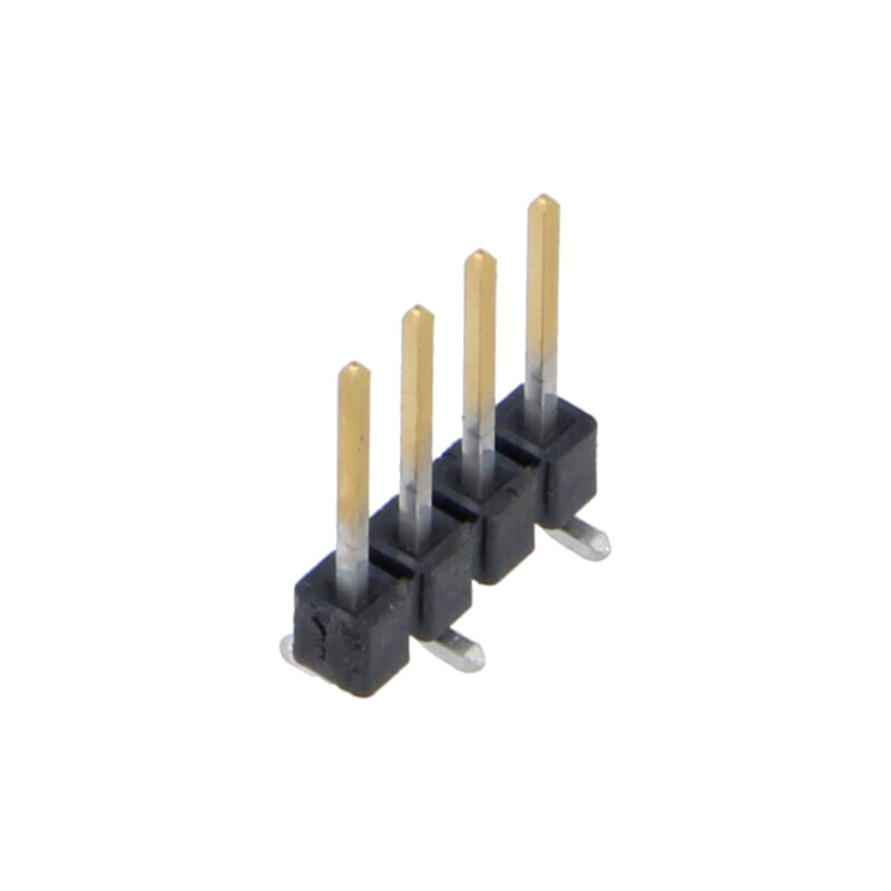 Conector: şiruri pini; tată; PIN: 4; 2,54mm; aurit; SMT; şir pini Conector: şiruri pini; tată; PIN: 4; 2,54mm; aurit; SMT; şir pini