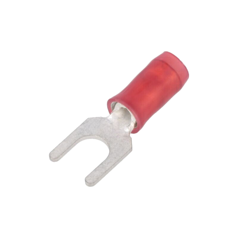 Vârf: furcă; M4; Ø: 4,3mm; 0,26÷1,65mm2; crimpat; pe cablu; izolată