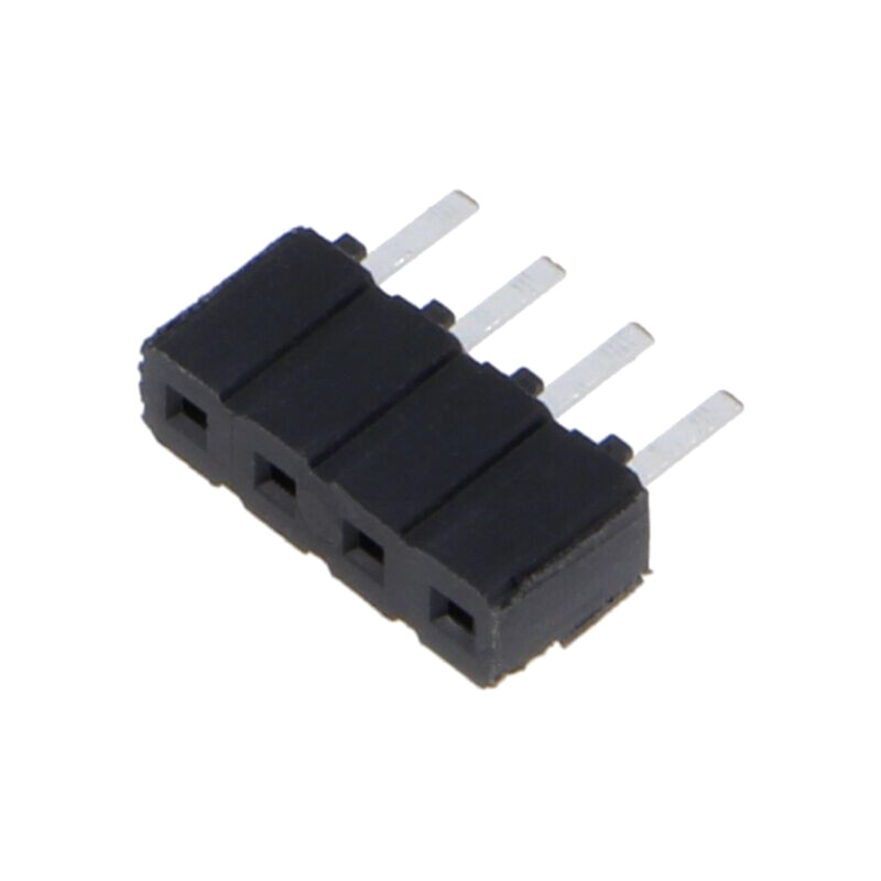 Conector: şiruri pini; tată; PIN: 4; 2,54mm; cositorit; THT; soclu