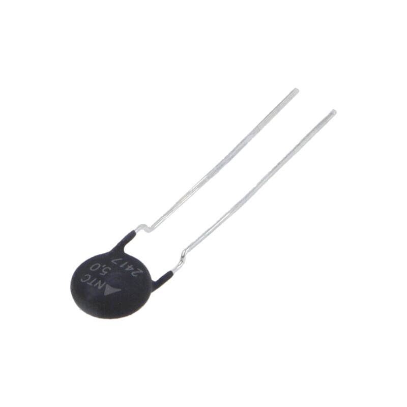 Termistor NTC; 5Ω; -55÷170°C; 1,8W; ±20%; THT; 2800K; Raster: 5mm Termistor NTC; 5Ω; -55÷170°C; 1,8W; ±20%; THT; 2800K; Raster: 5mm