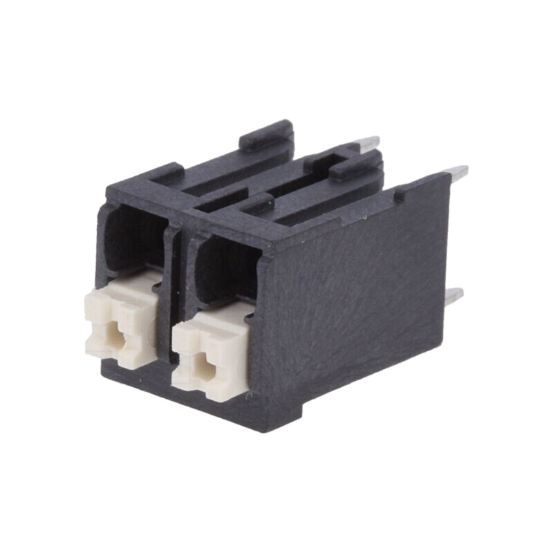 Regletă de conexiuni pt.PCB; drept; 5mm; piste: 2; pentru PCB