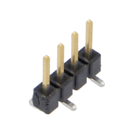 Conector: şiruri pini; tată; PIN: 4; 2,54mm; aurit; SMT; şir pini