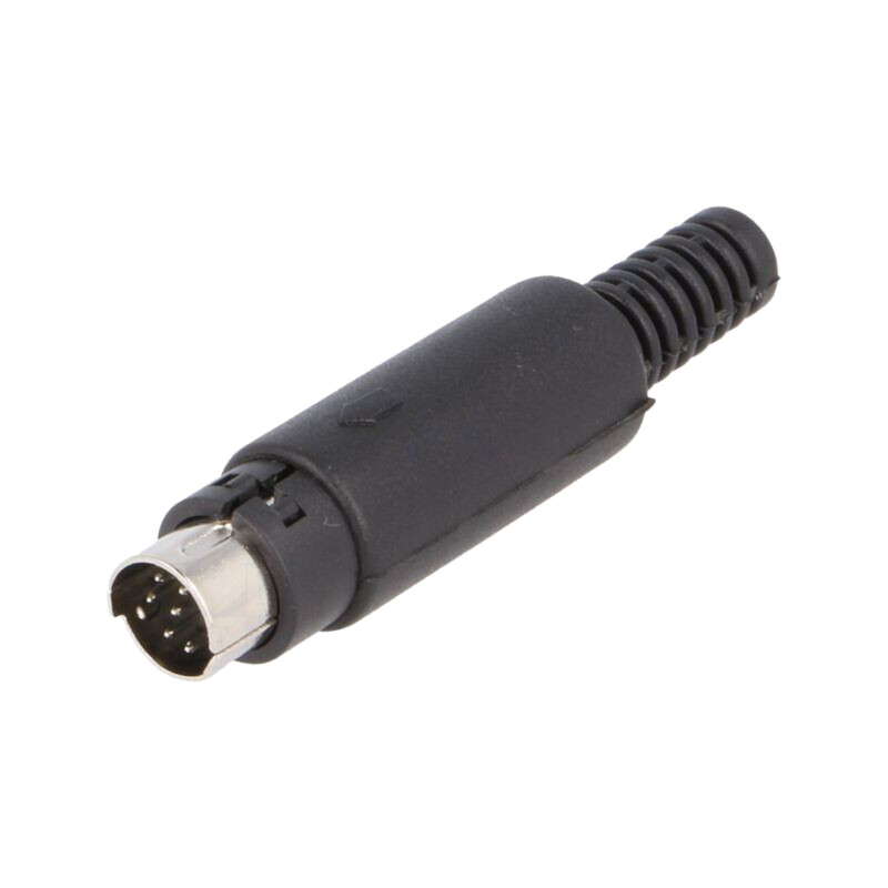 Conector: DIN mini; mufă; tată; PIN: 8; lipire; pe cablu