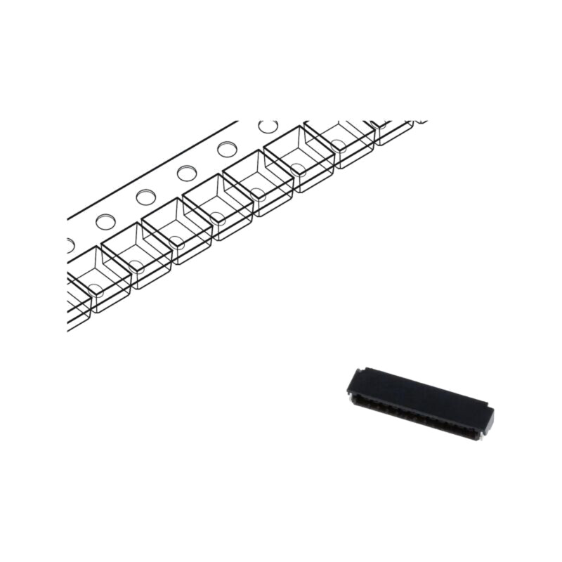 Conector: cablu-placă; DF52; SMT; PIN: 12; soclu; pentru PCB; tată Conector: cablu-placă; DF52; SMT; PIN: 12; soclu; pentru PCB; tată