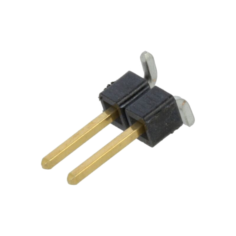 Conector: şiruri pini; tată; PIN: 2; 2,54mm; aurit; SMT; şir pini Conector: şiruri pini; tată; PIN: 2; 2,54mm; aurit; SMT; şir pini
