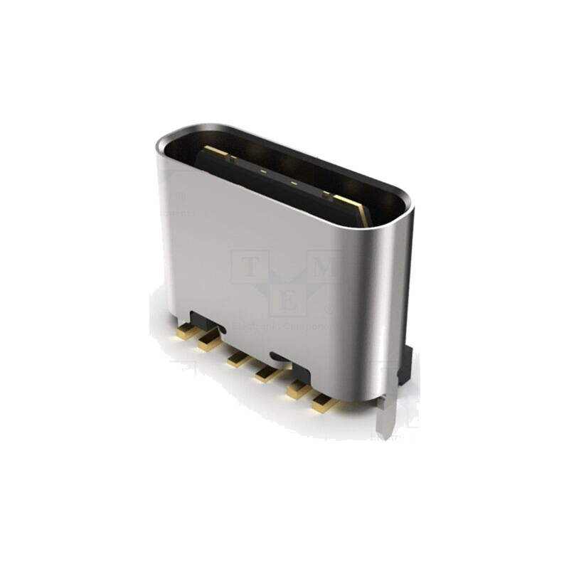Conector: USB C; soclu; SMT; PIN: 6; verticală; top board mount; 3A Conector: USB C; soclu; SMT; PIN: 6; verticală; top board mount; 3A