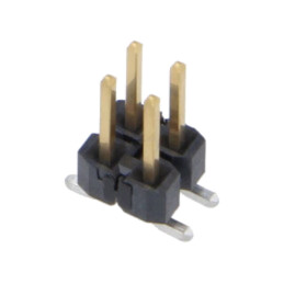 Conector: şiruri pini; tată; PIN: 4; 2,54mm; aurit; SMT; şir pini