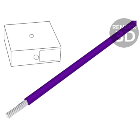 Cablu; H05V-K; litat; Cu; 1mm2; PVC; violet; 300V,500V; 250m; Clasa: 5