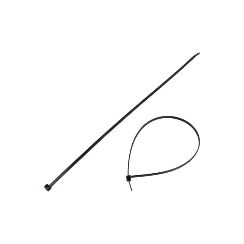 Colier de strângere; L: 390mm; W: 4,6mm; neagră; poliamidă; 225N