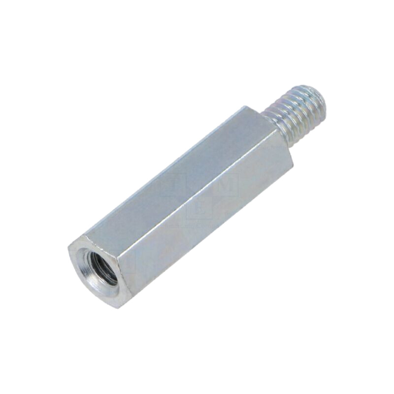 Piuliţă-distanţieră filetată; 30mm; Filet int: M6; Filet ext: M6 Piuliţă-distanţieră filetată; 30mm; Filet int: M6; Filet ext: M6