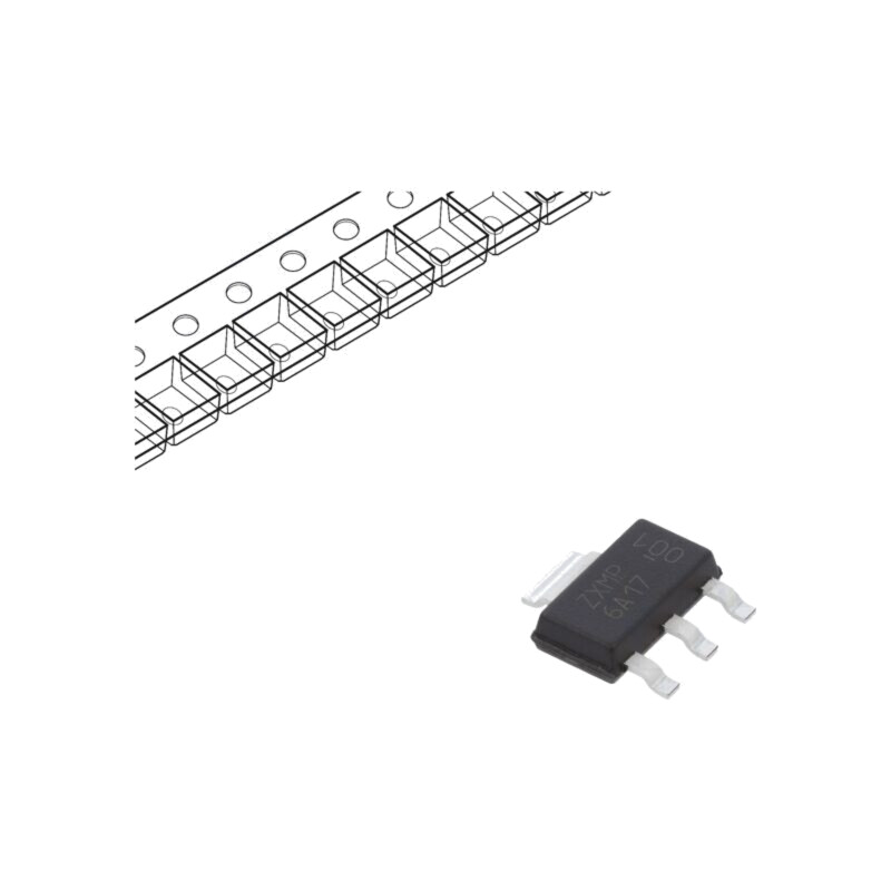 Tranzistor: P-MOSFET; unipolar; -60V; -3A; Idm: -13,7A; 2W; SOT223