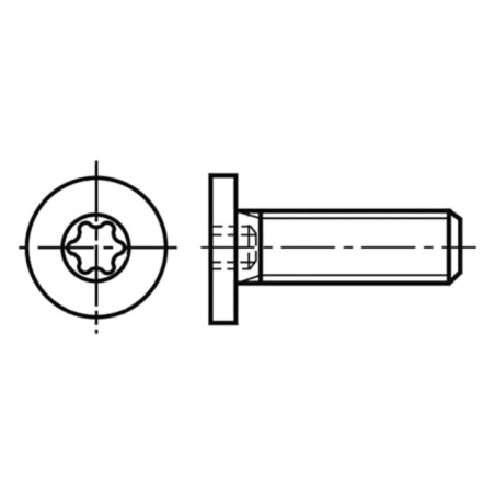 Şurub; M5x10; 0,8; Cap: cap rotund; Torx®; TX15; oţel; zinc