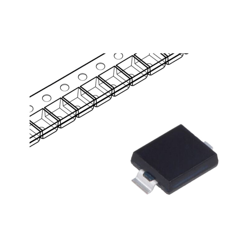 Fotodiodă PIN; Gull wing; SMD; 950nm; 780÷1050nm; 130°; plat