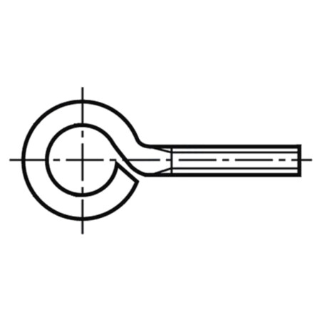 Cârlig; inelar; M6x10; 1; oţel; zinc; 10mm