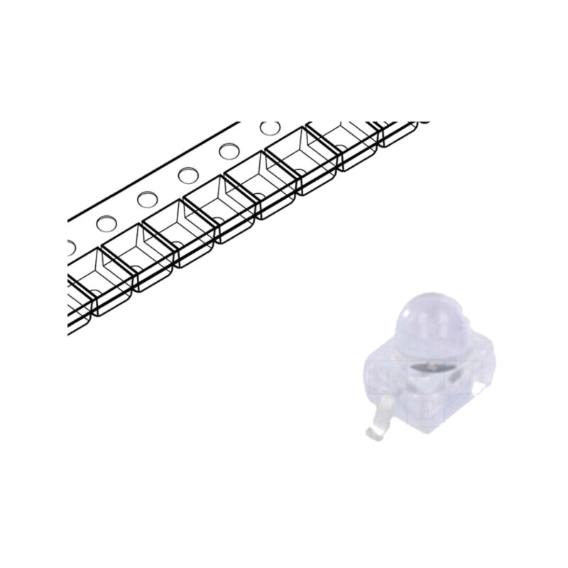 Emiţător IR; 890nm; transparent; 35mW; 17°; 1,3÷1,5VDC; SMD; 100mA