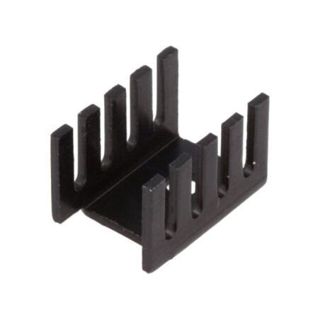 Radiator: presat; U; TO202,TO220; neagră; L: 19,05mm; W: 13,21mm