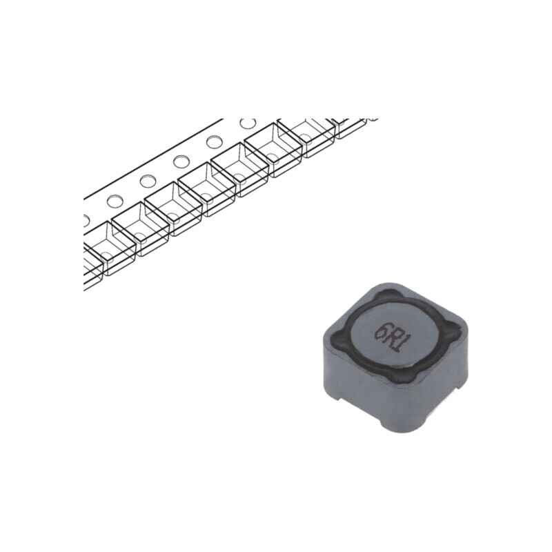 Inductor: fir; SMD; 6,1uH; 6,6A; 18mΩ; ±20%; 12x12x8mm; -40÷125°C