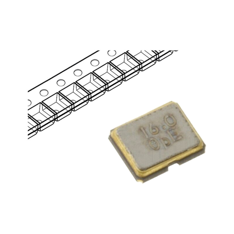 Rezonator: de cuarţ; 16MHz; ±10ppm; 12pF; SMD; 2,6x2,1x0,65mm Rezonator: de cuarţ; 16MHz; ±10ppm; 12pF; SMD; 2,6x2,1x0,65mm