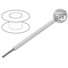 Cablu; litat; Cu; 24AWG; PVC; alb; 300V; 30m; CPR: fără clasificare