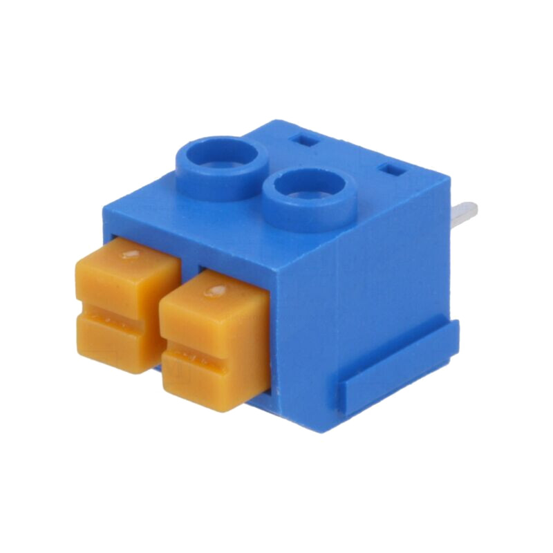 Regletă de conexiuni pt.PCB; în unghi 90°; 5mm; piste: 2; 1mm2