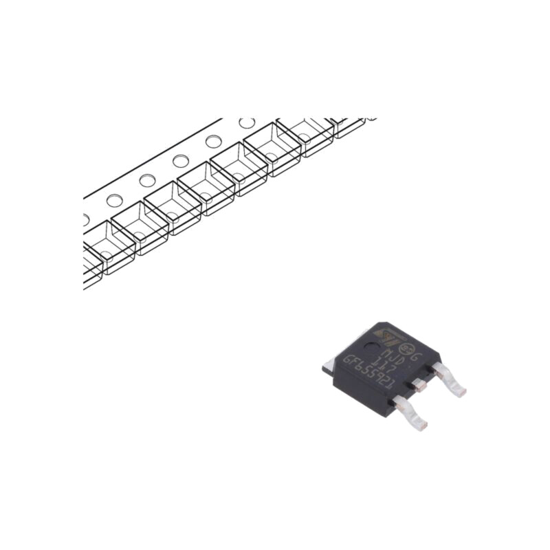 Tranzistor: PNP; bipolar; Darlington; 100V; 2A; 20W; DPAK
