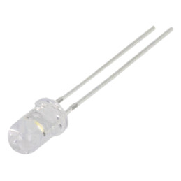 LED; 5mm; alb cald; 12000mcd; 30°; Parte frontală: convex; 12VDC