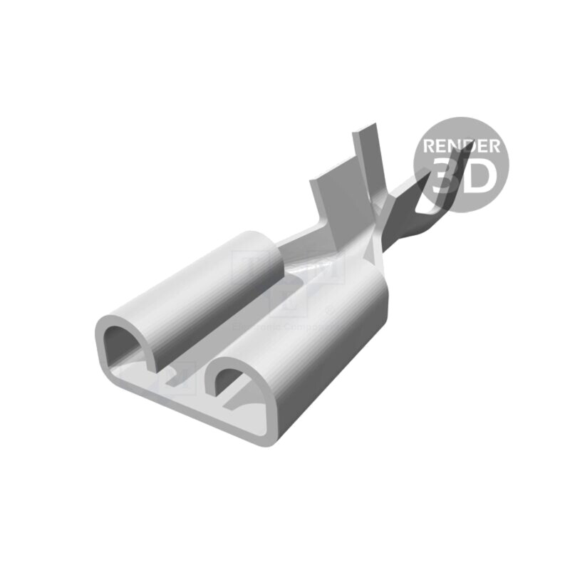 Terminal: plat; 6,3mm; 0,8mm; mamă; 1÷2,5mm2; crimpat; pe cablu
