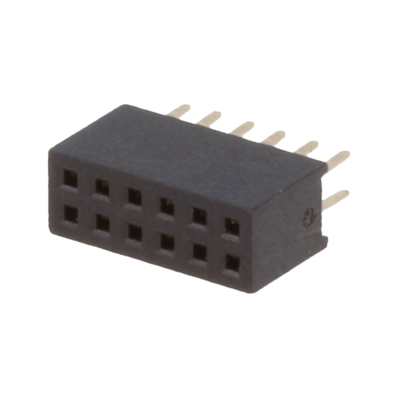 Conector: şiruri pini; soclu; mamă; PIN: 12; drept; 1,27mm; THT; 2x6