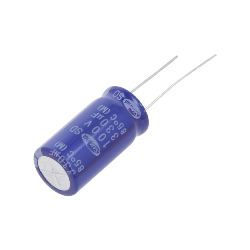 Condensator: electrolitic; THT; 330uF; 100VDC; Ø12,5x25mm; ±20%