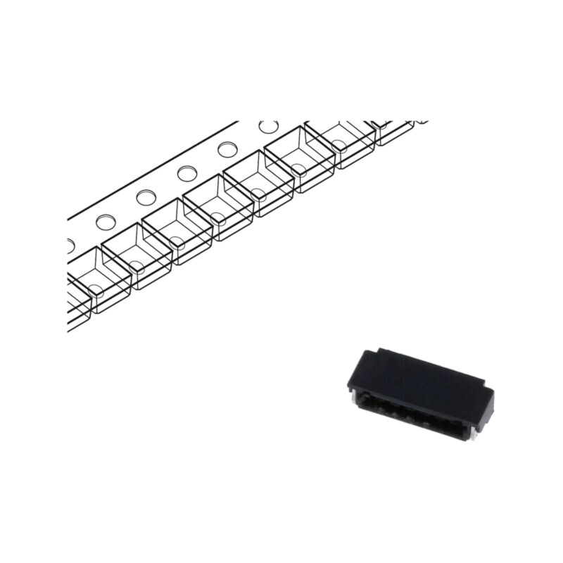 Conector: cablu-placă; DF52; SMT; PIN: 6; soclu; pentru PCB; tată Conector: cablu-placă; DF52; SMT; PIN: 6; soclu; pentru PCB; tată