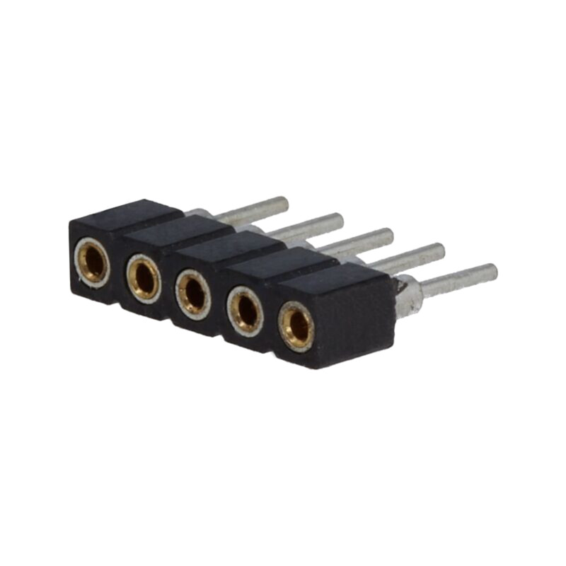 Conector: şiruri pini; soclu; mamă; PIN: 5; drept; 2mm; THT; 1x5