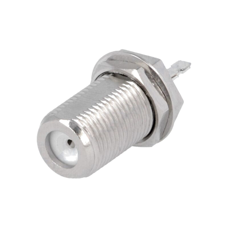 Conector: F; soclu; mamă; drept; lipire; pt.montare pe panou Conector: F; soclu; mamă; drept; lipire; pt.montare pe panou
