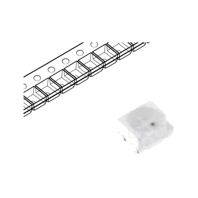 LED; SMD; 3528,PLCC4; RGB; 3,5x2,8x1,9mm; 120°; 20mA