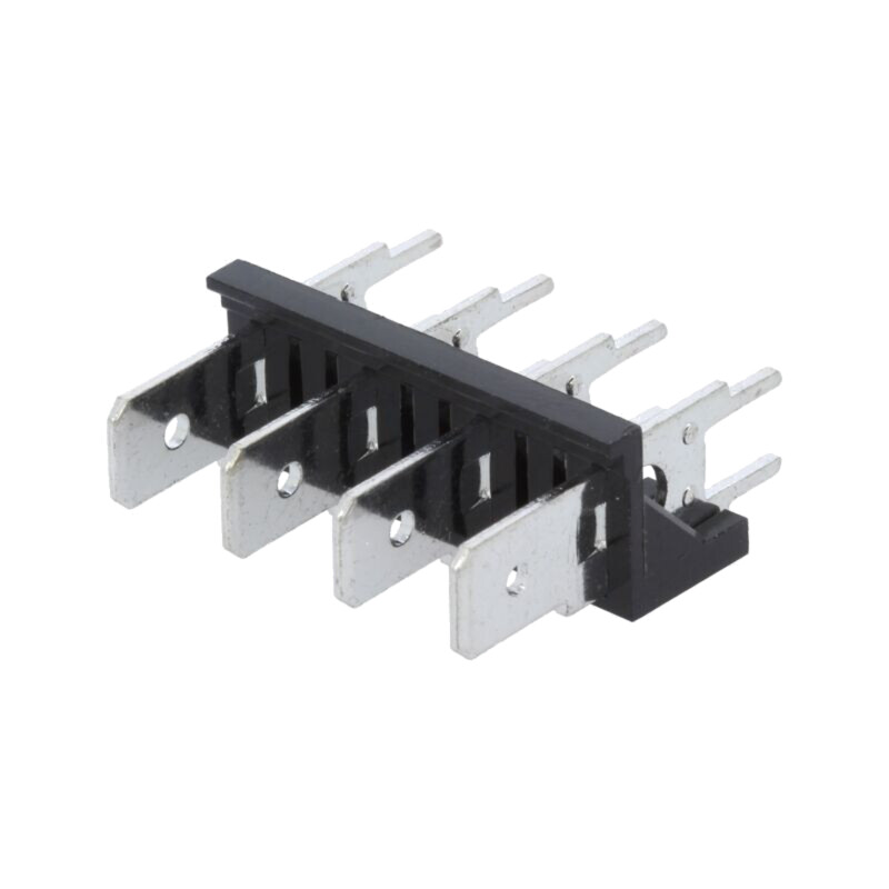 Terminal: conector spadă; 6,3mm; THT; 250V; drept; Raster: 7,62mm