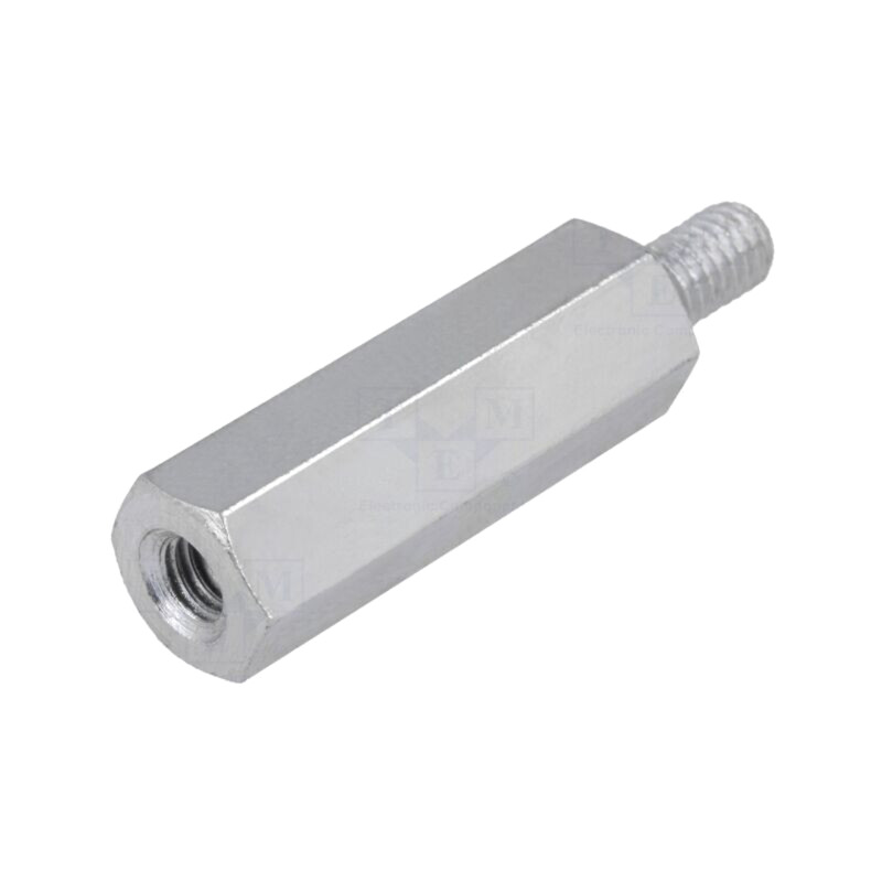 Piuliţă-distanţieră filetată; 18mm; Filet int: M4; Filet ext: M4