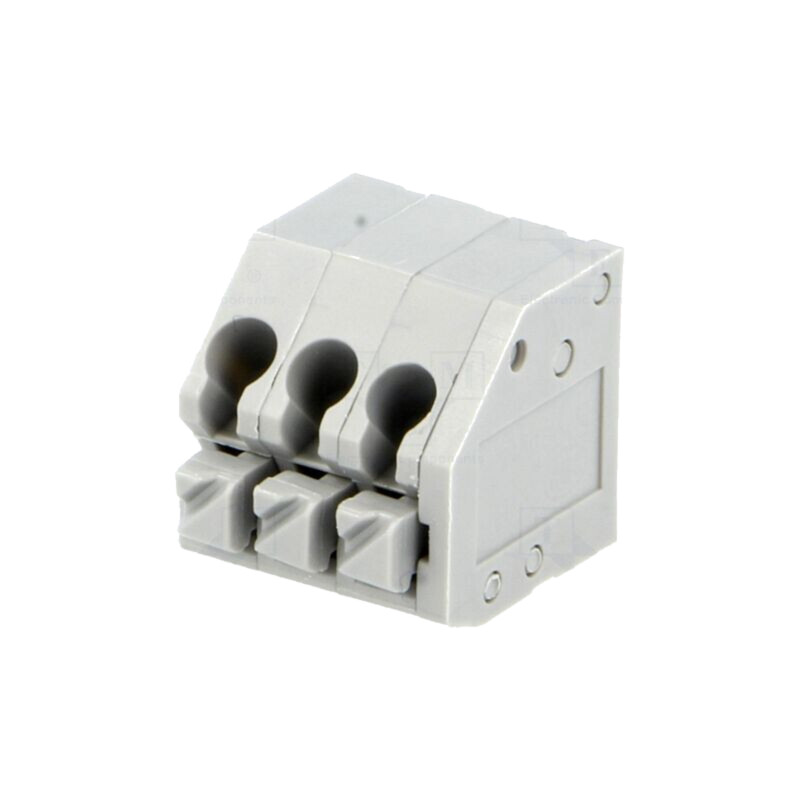 Regletă de conexiuni pt.PCB; în unghi 45°; 3,5mm; piste: 3; 5A Regletă de conexiuni pt.PCB; în unghi 45°; 3,5mm; piste: 3; 5A