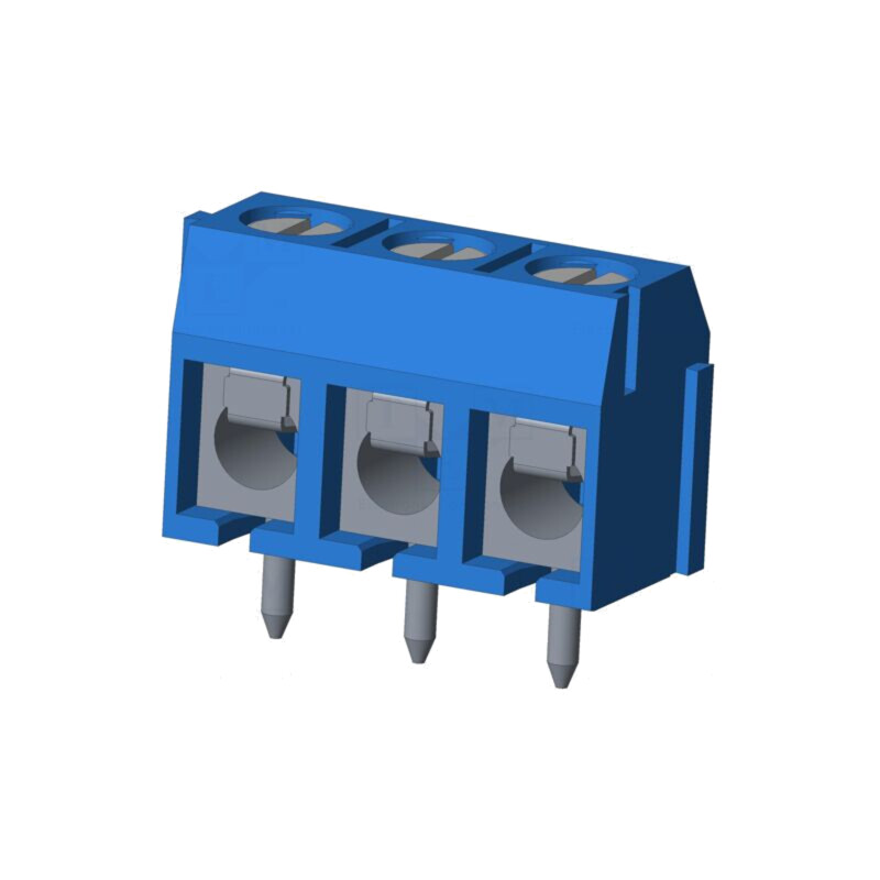 Regletă de conexiuni pt.PCB; în unghi; 5mm; piste: 3; pentru PCB